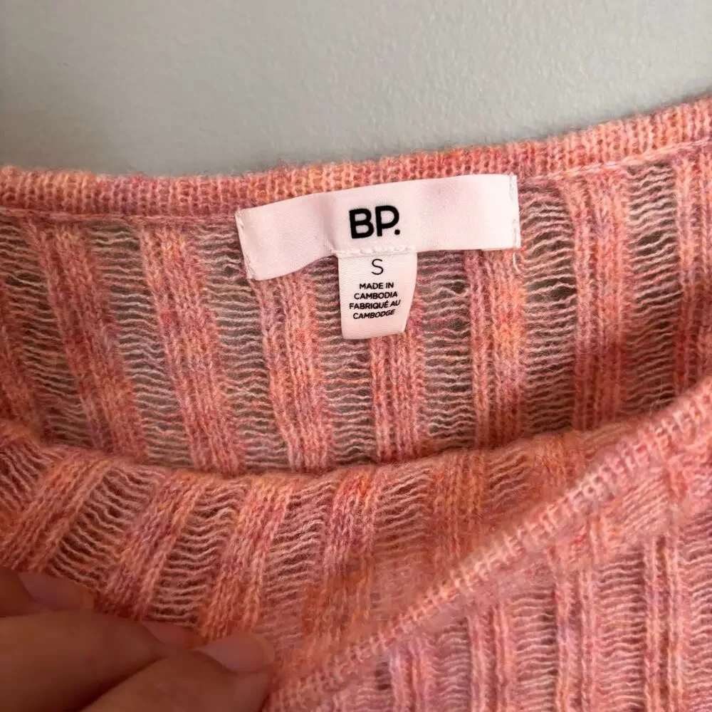 BP Ribbed Knit Long Sleeve Boat Neck Sweater